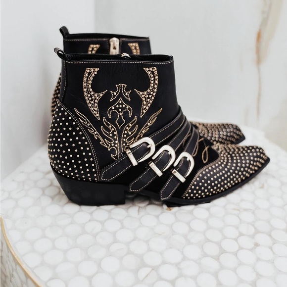 Anine Bing Penny 38 New Studded Boots - Picture 12 of 13